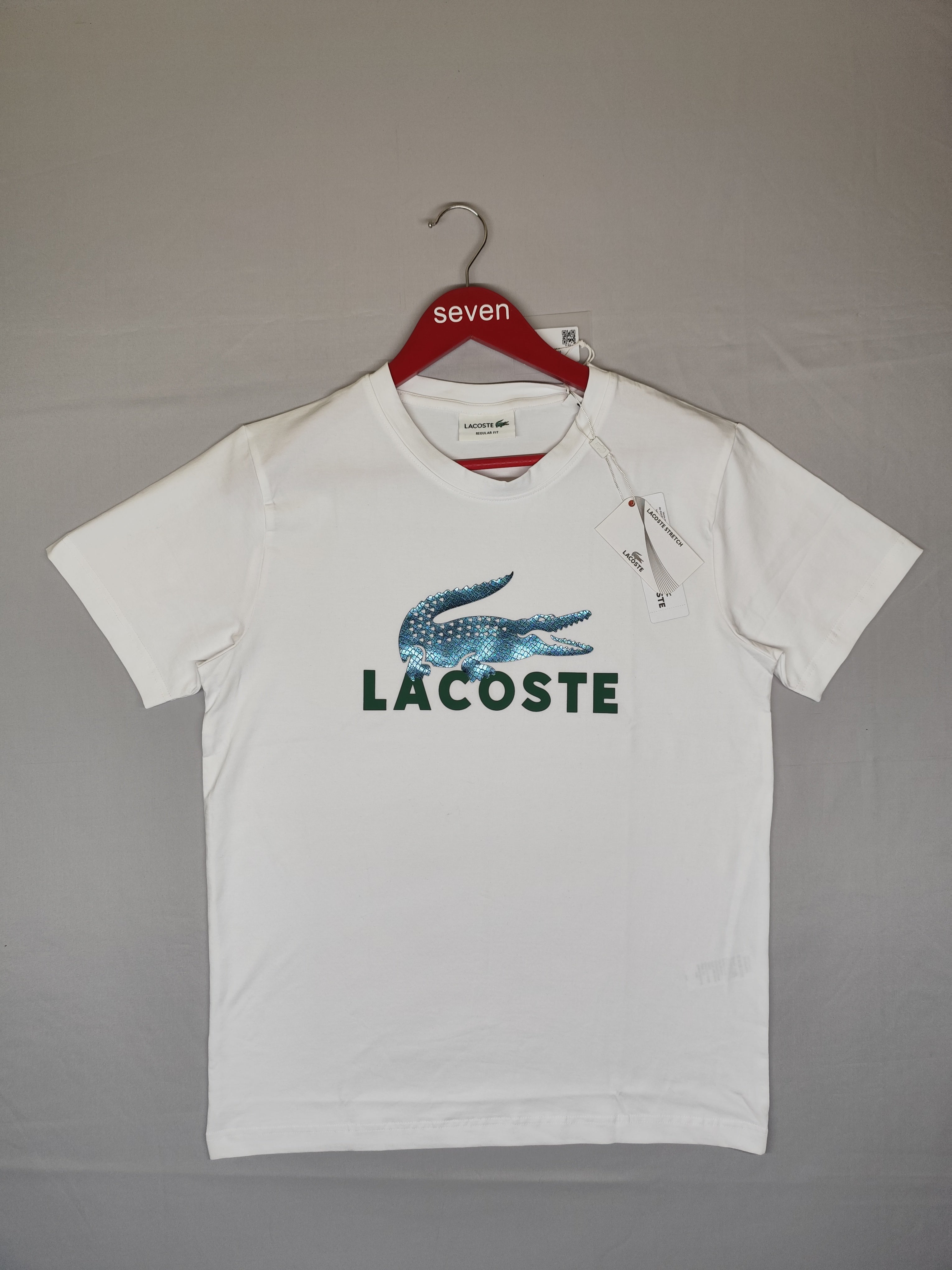 LACOSTE-ROUND NECK-WHITE-1357-Regular Fit