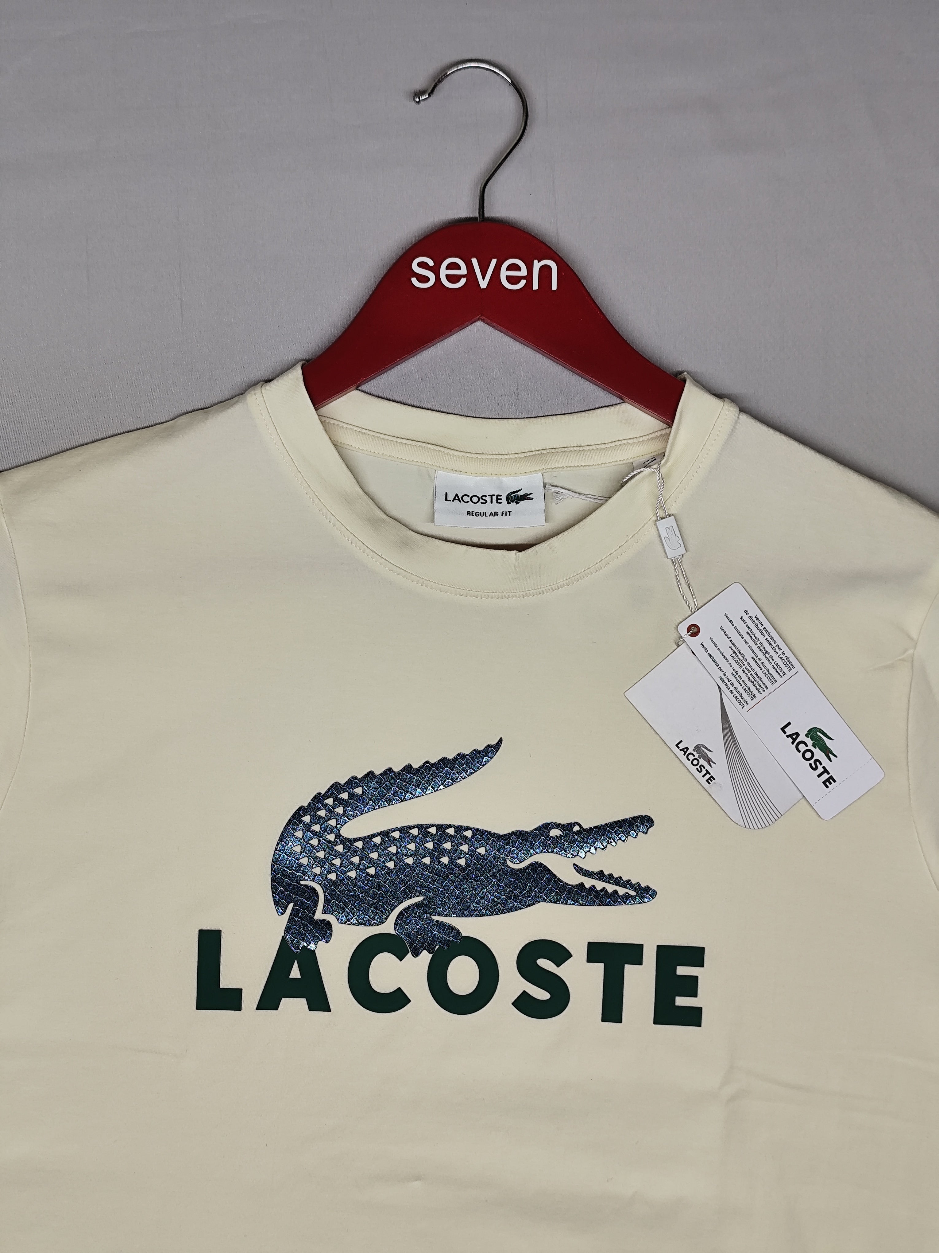LACOSTE-ROUND NECK-CREAM-1354-Regular Fit
