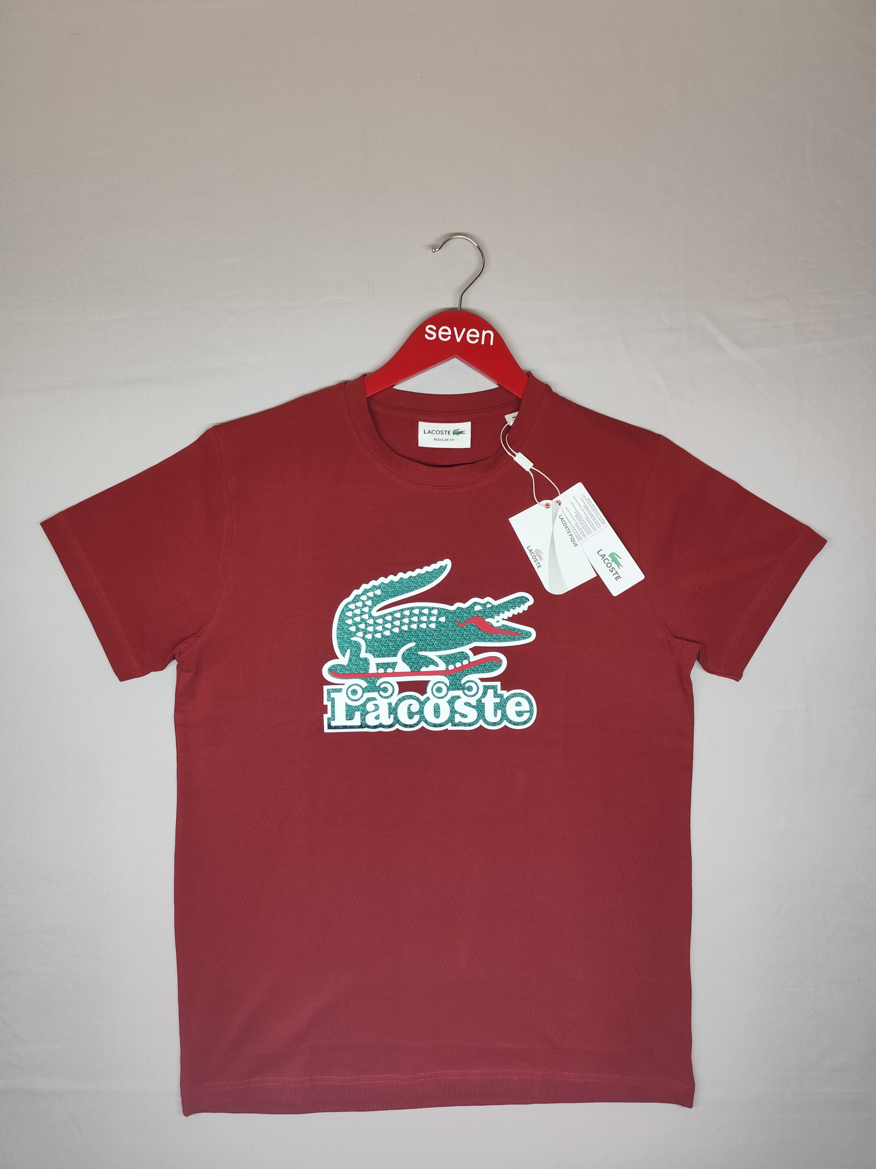 LACOSTE-ROUND NECK-MAROON-1351-Regular Fit