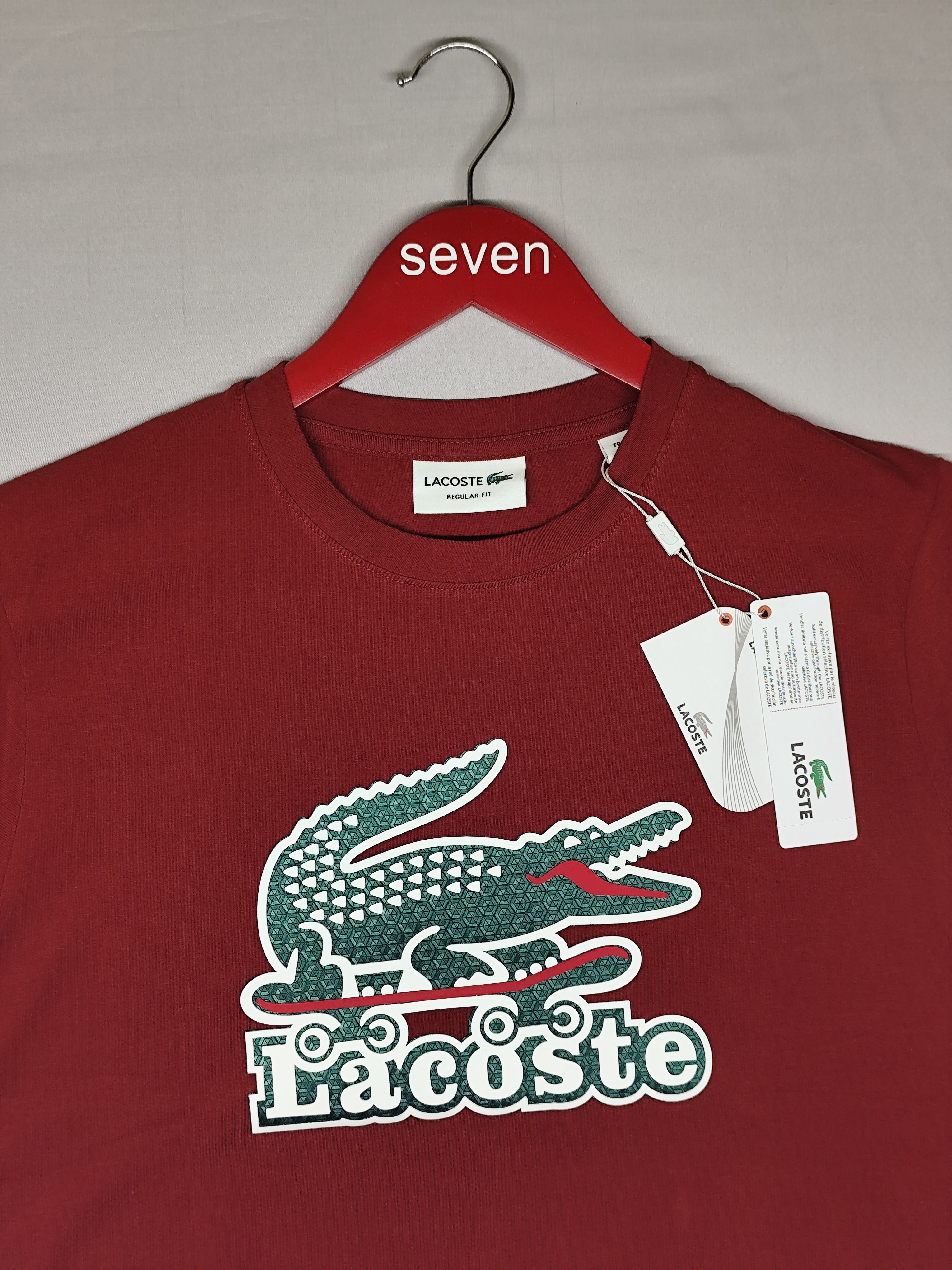 LACOSTE-ROUND NECK-MAROON-1351-Regular Fit