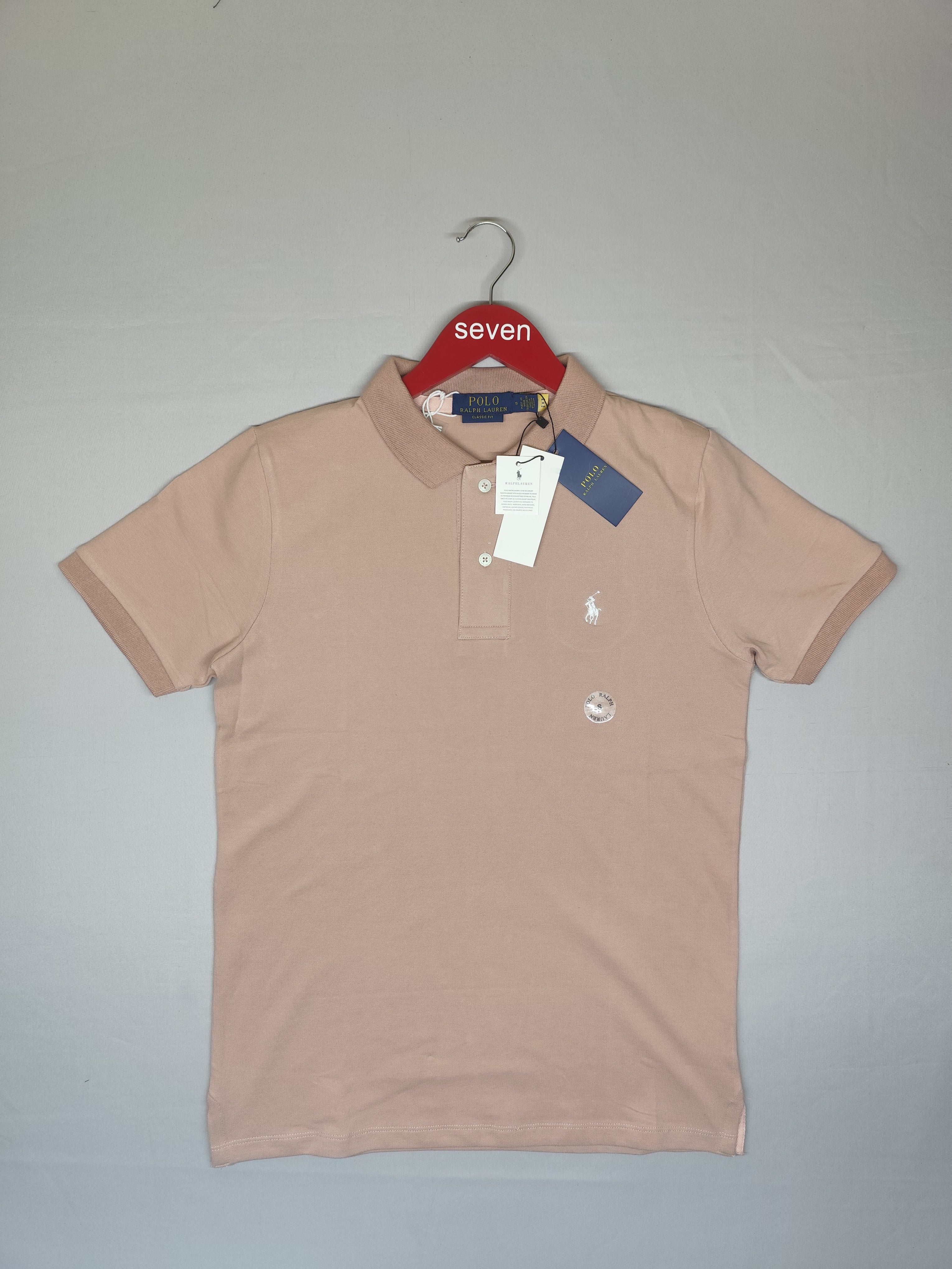 POLO RALPH RURAL-POLO T SHIRT-PEACH-1274-CLASSIC FIT