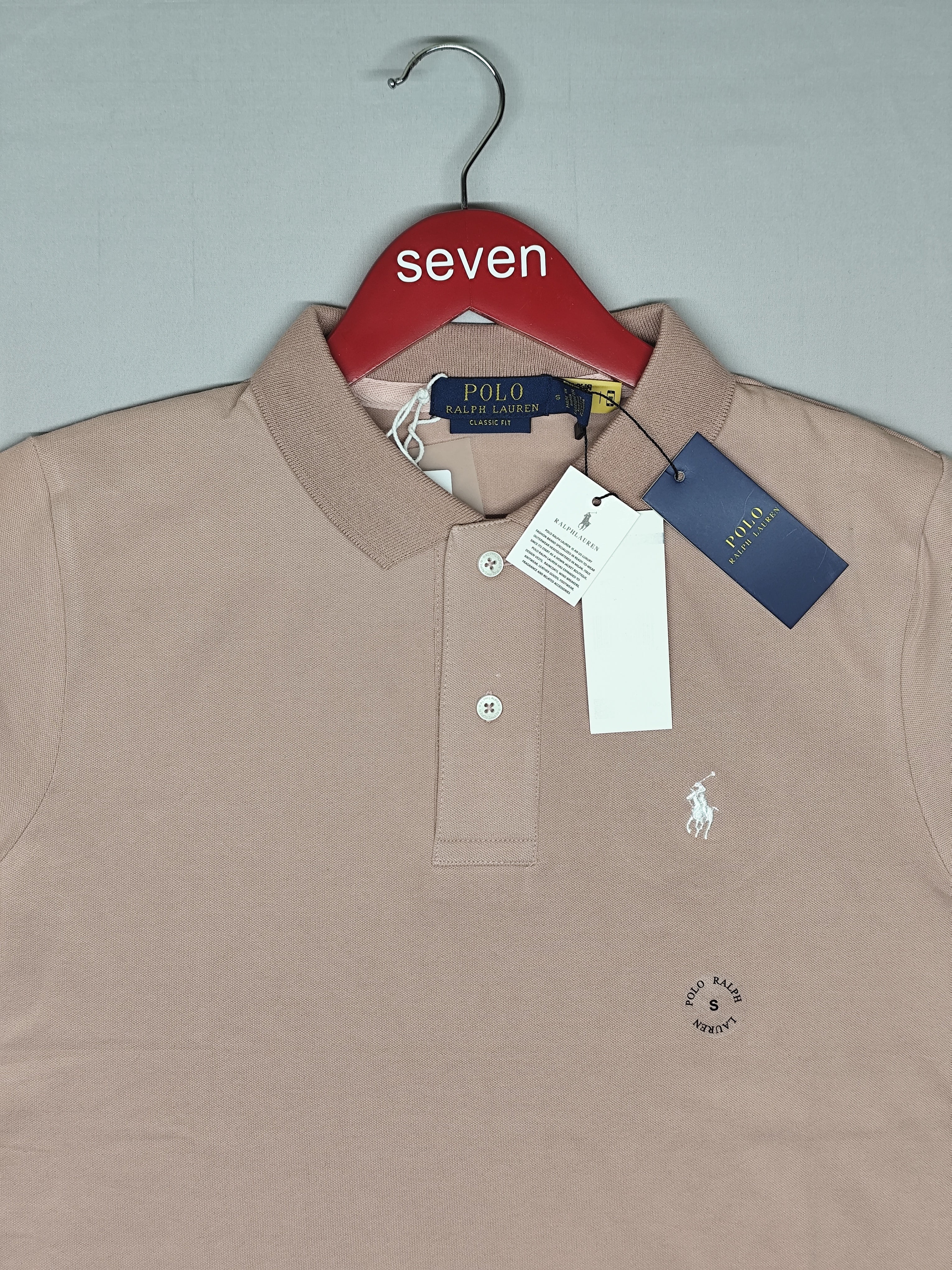 POLO RALPH RURAL-POLO T SHIRT-PEACH-1274-CLASSIC FIT