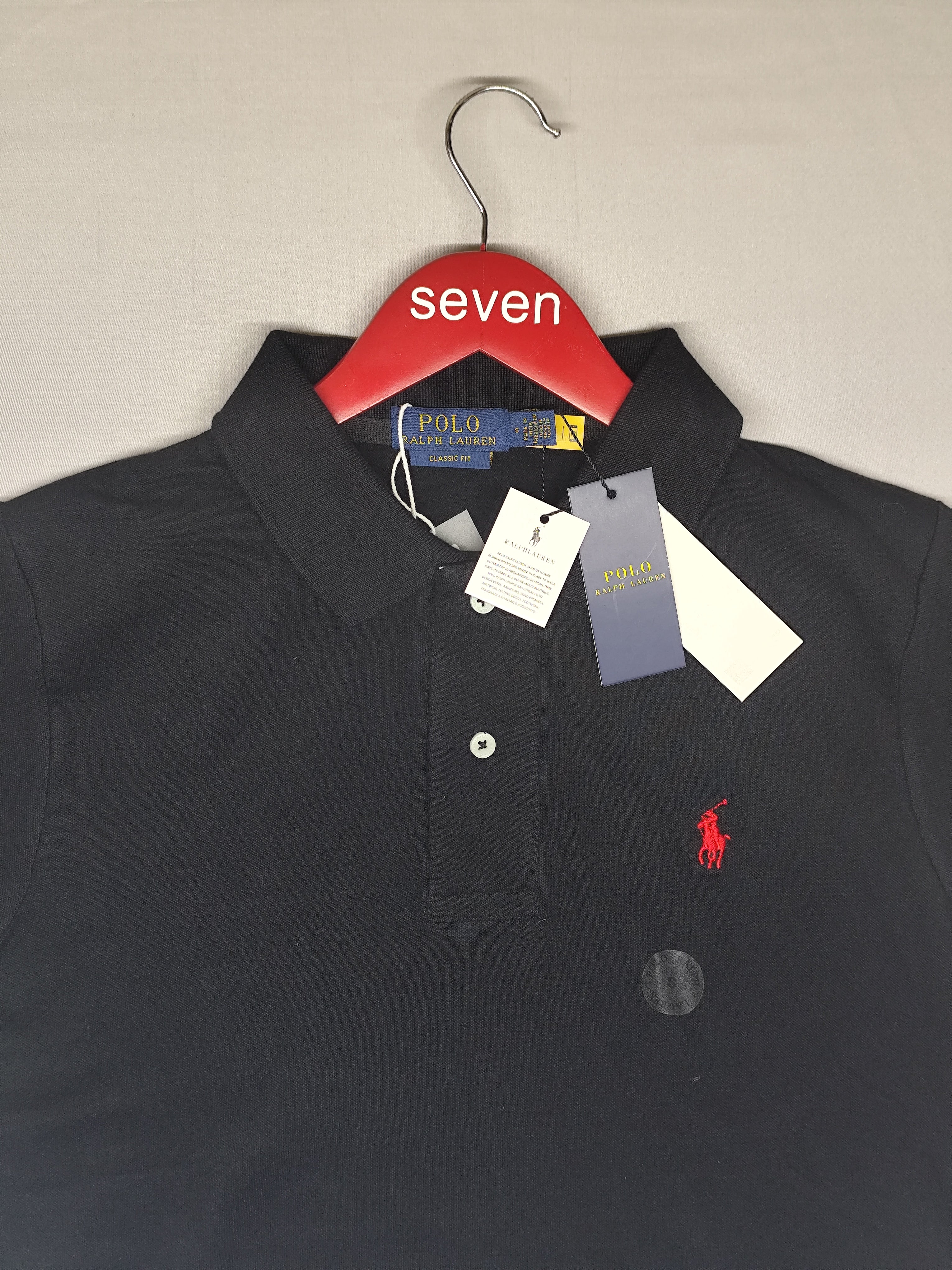 POLO RALPH RURAL-POLO T SHIRT-BLACK-1269-CLASSIC FIT