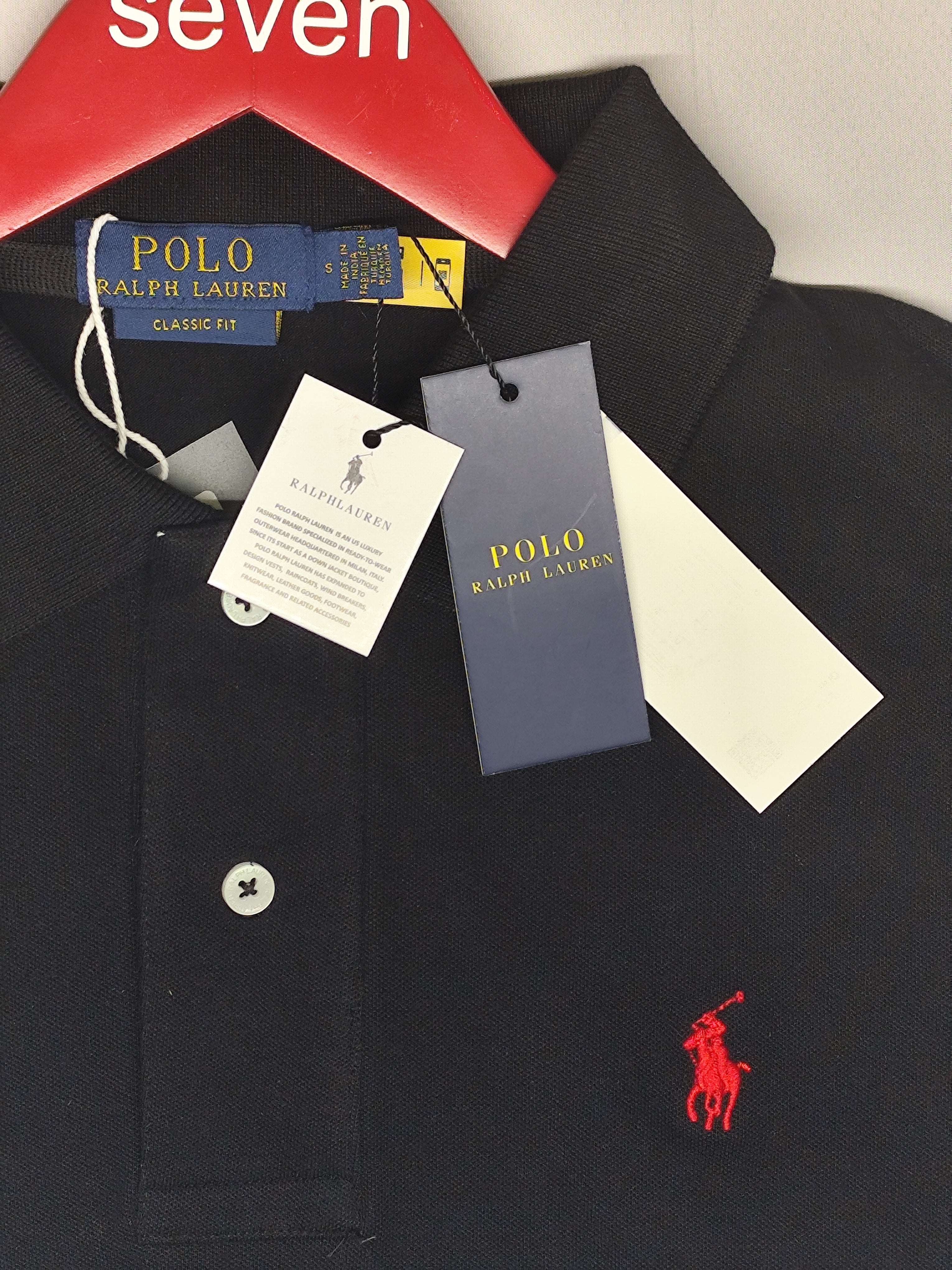 POLO RALPH RURAL-POLO T SHIRT-BLACK-1269-CLASSIC FIT
