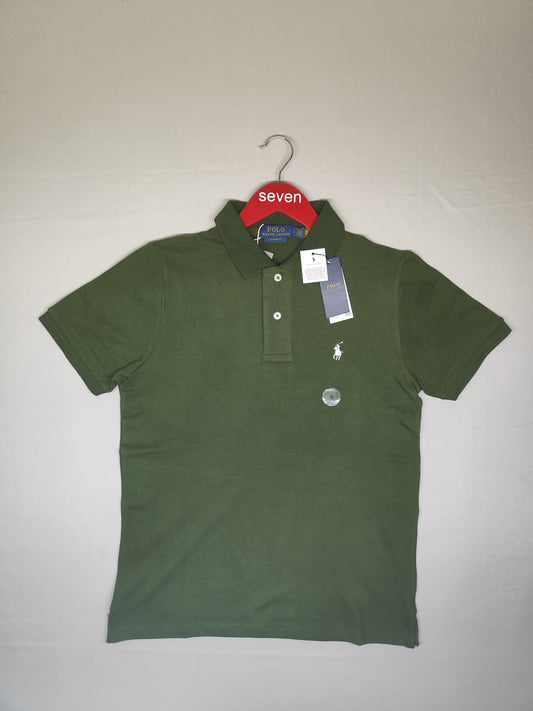 POLO RALPH RURAL-POLO T SHIRT-OLIVE-1249-CLASSIC FIT