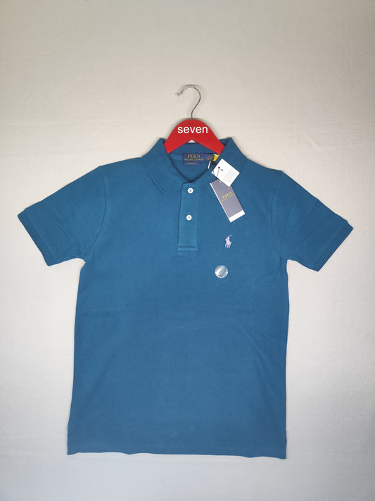 POLO RALPH RURAL-POLO T SHIRT-TEAL-1244-CLASSIC FIT