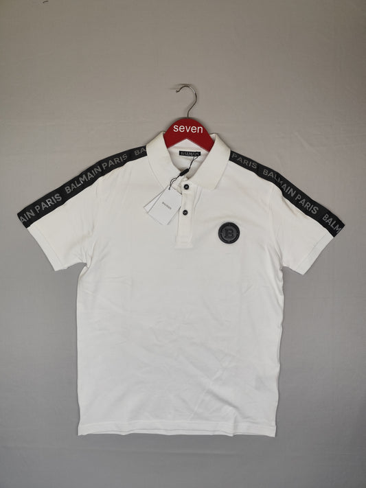 BALMAIN-POLO T SHIRT-WHITE-1184-
