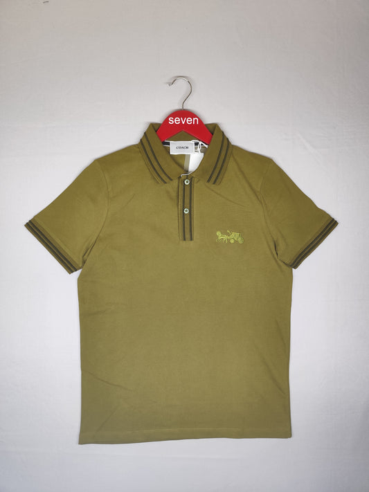 COACH-POLO T SHIRT-OLIVE-1124-