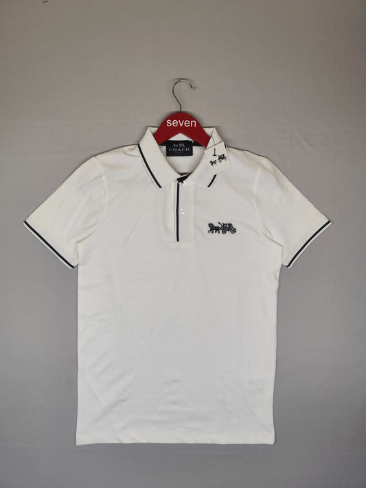 COACH-POLO T SHIRT-WHITE-1099-