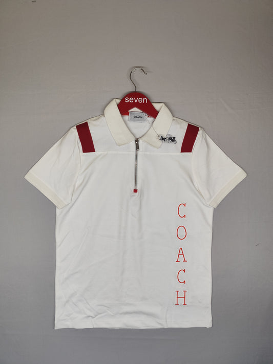 COACH-POLO T SHIRT-WHITE-1109-