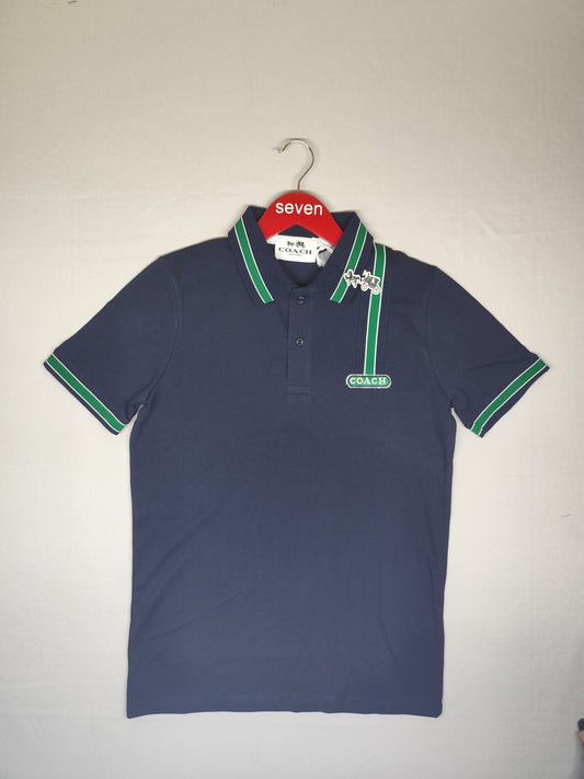 COACH-POLO T SHIRT-NAVY-1104-