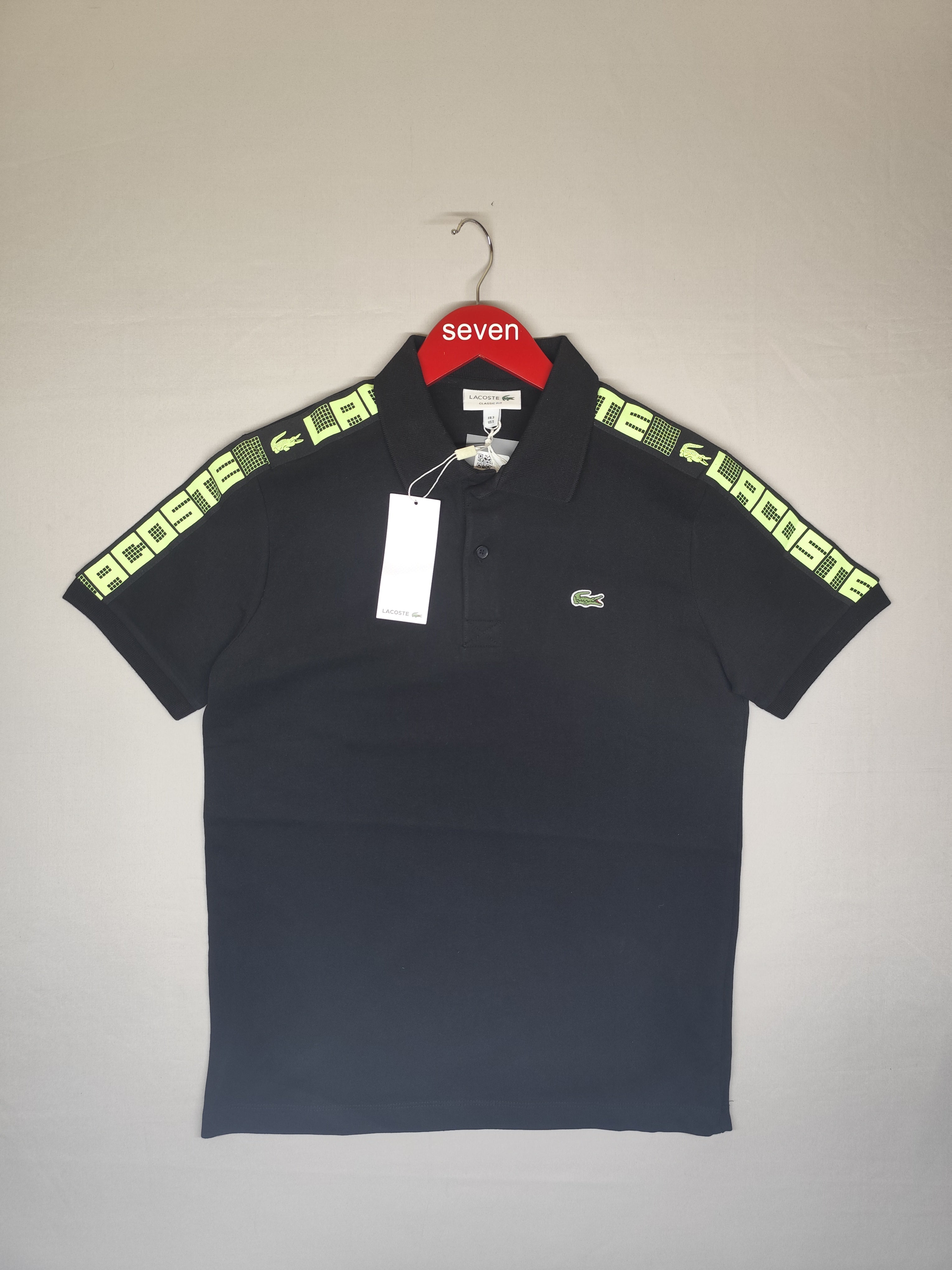 LACOSTE-POLO T SHIRT-BLACK-1134-