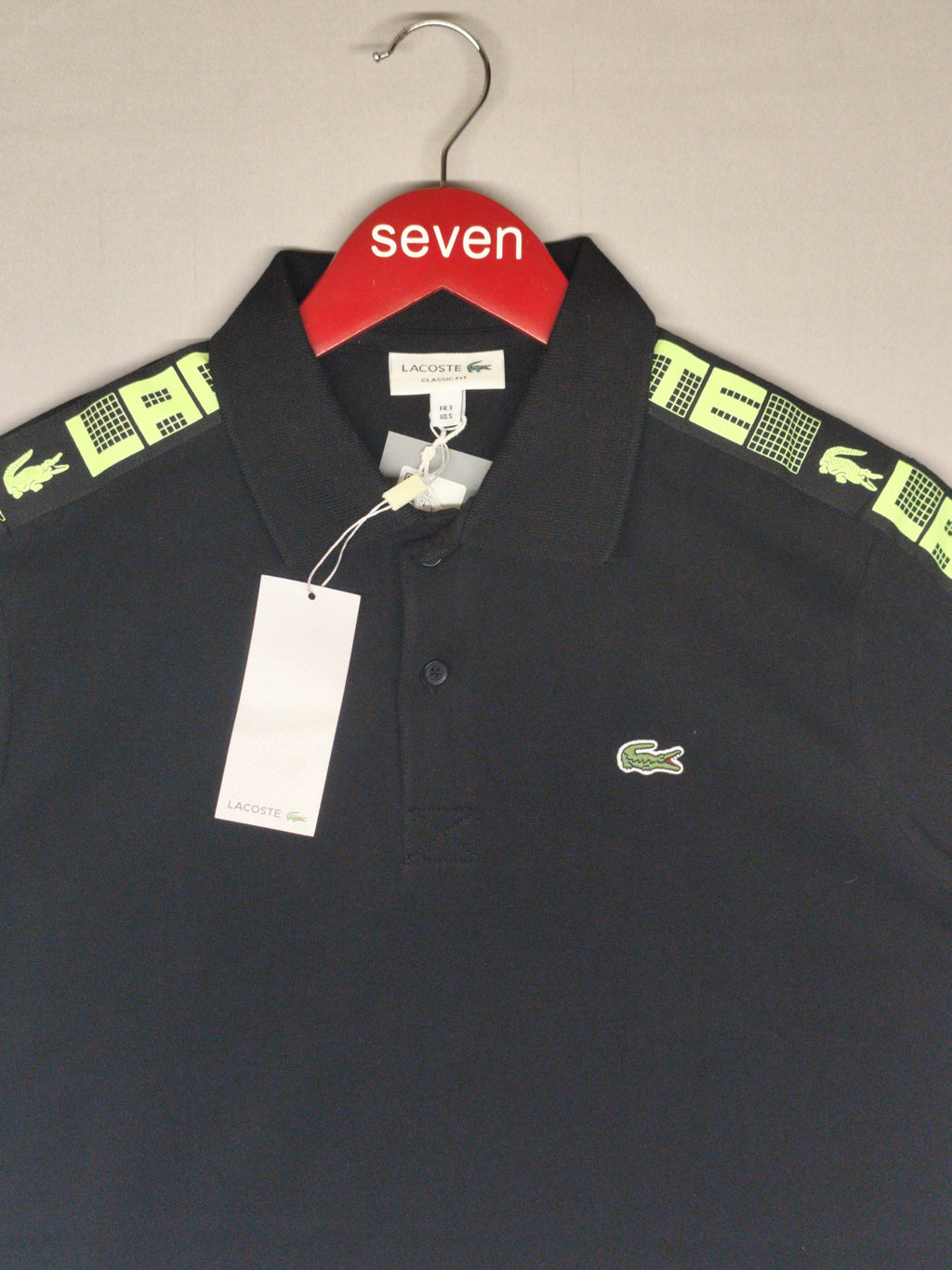 LACOSTE-POLO T SHIRT-BLACK-1134-