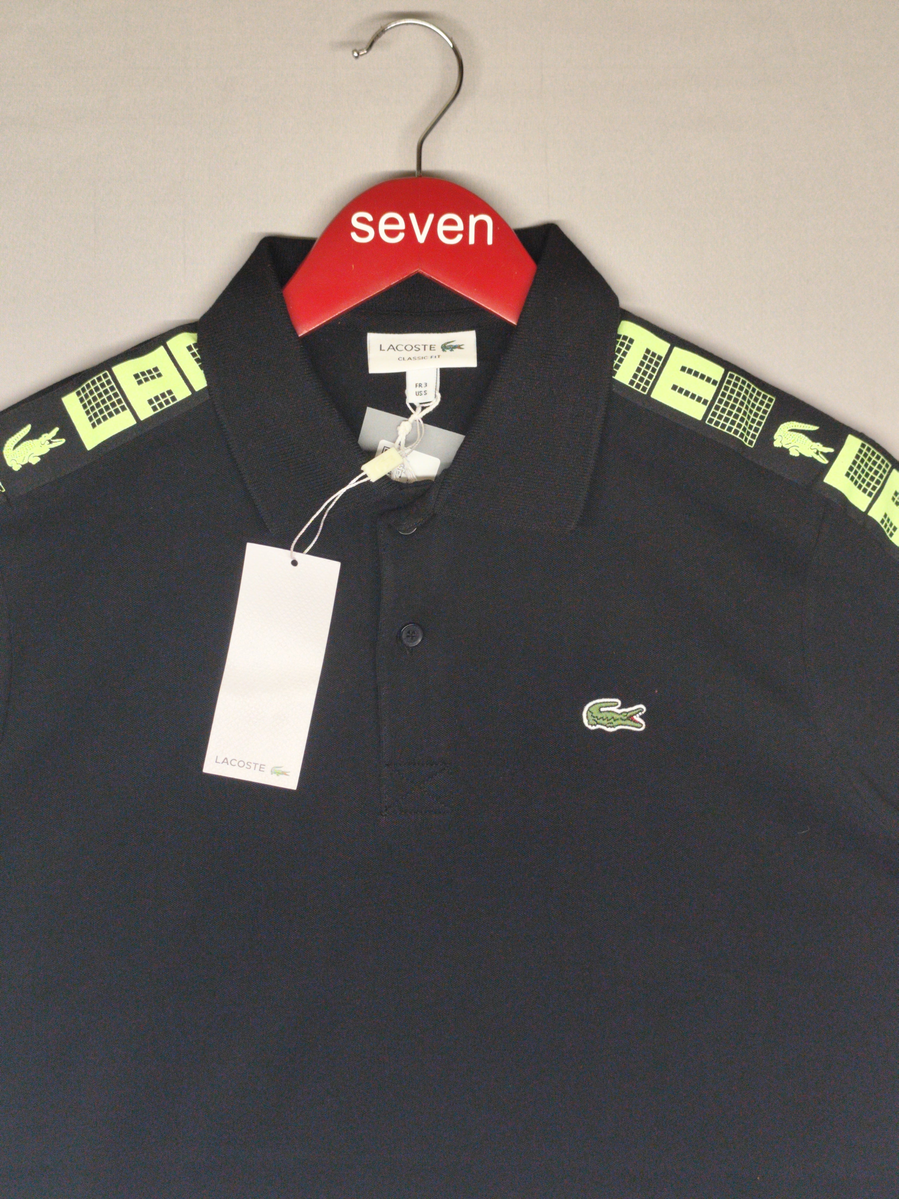 LACOSTE-POLO T SHIRT-BLACK-1134-