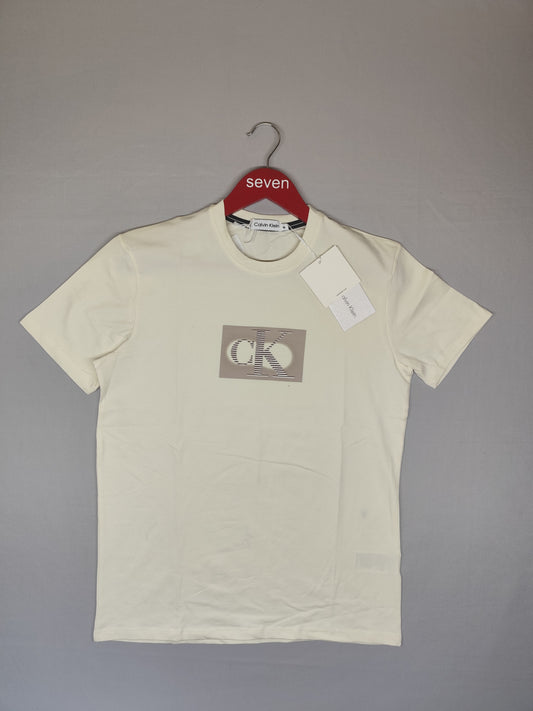 CALVIN KLEIN-ROUND NECK-CREAM-1040-