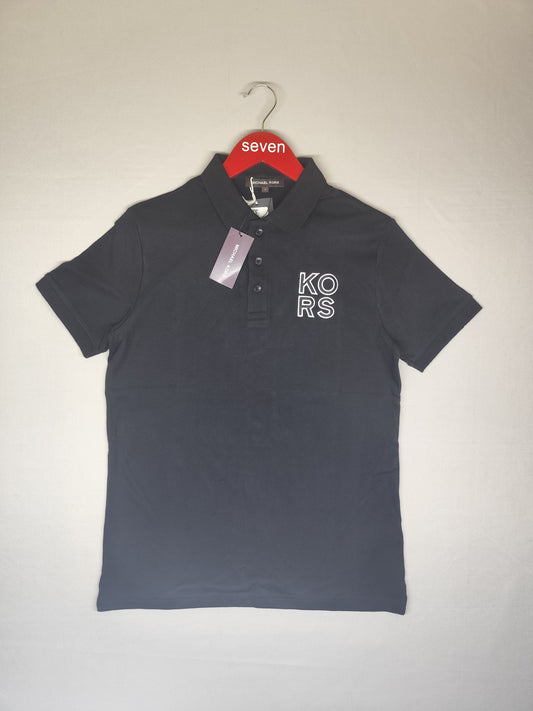 MICHAEL KORS-POLO T SHIRT-BLACK-1016-