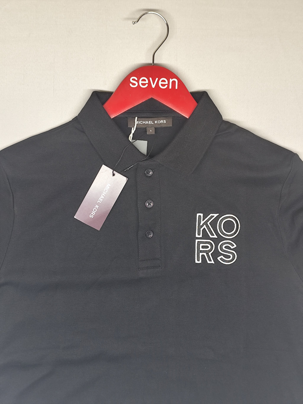 MICHAEL KORS-POLO T SHIRT-BLACK-1016-