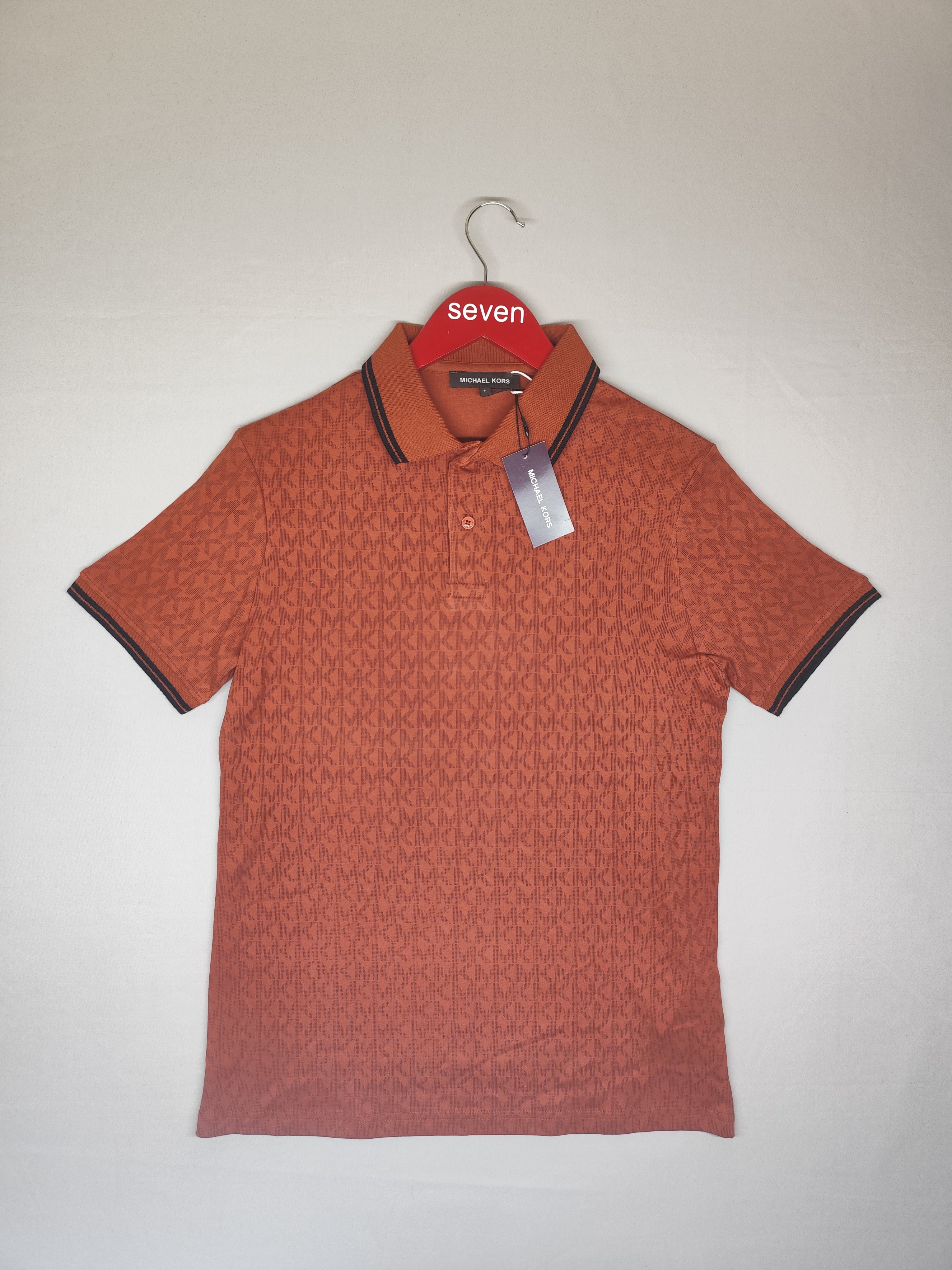 MICHAEL KORS-POLO T SHIRT-RUST-1008-