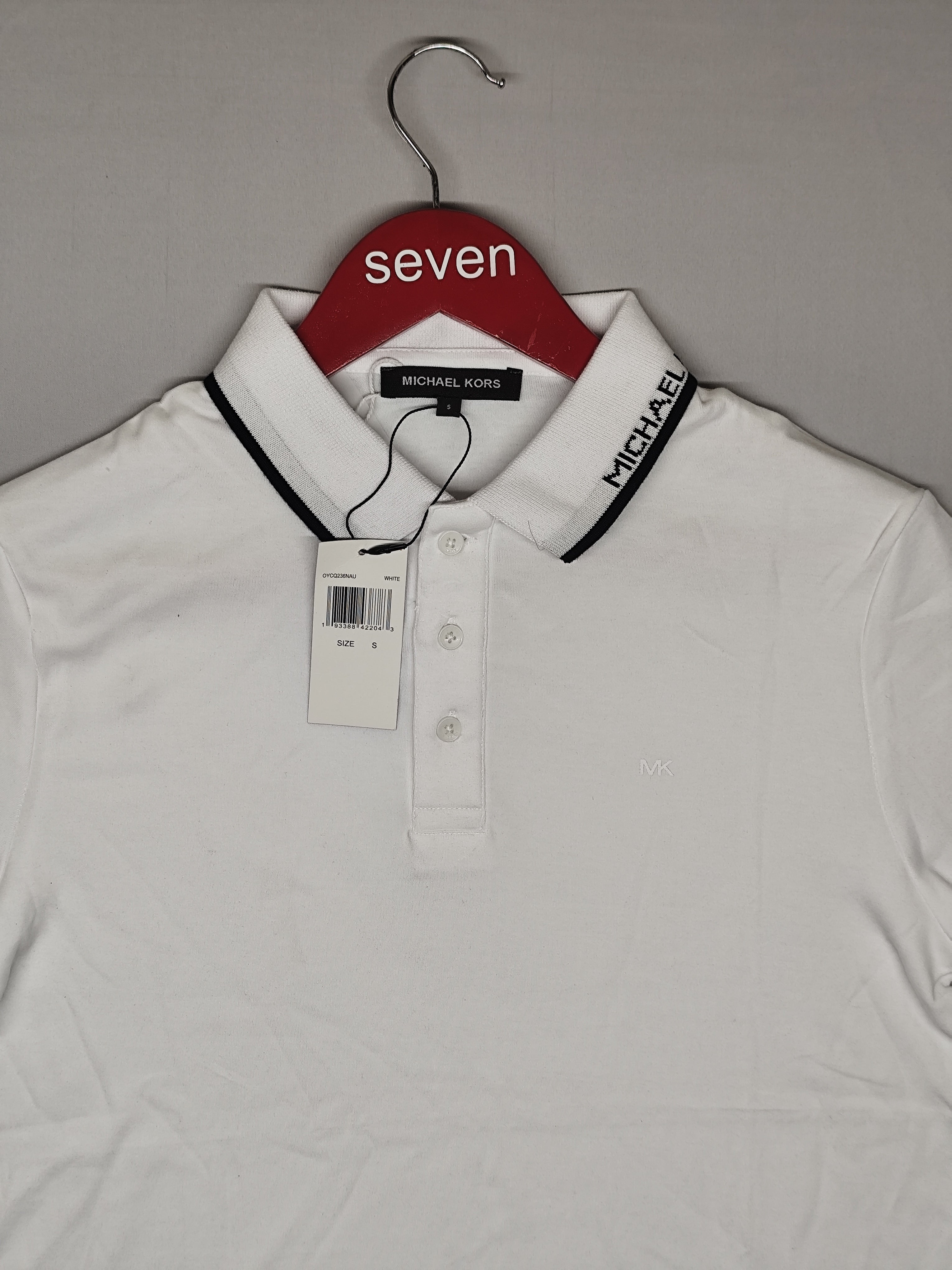 MICHAEL KORS-POLO T SHIRT-WHITE-1004-