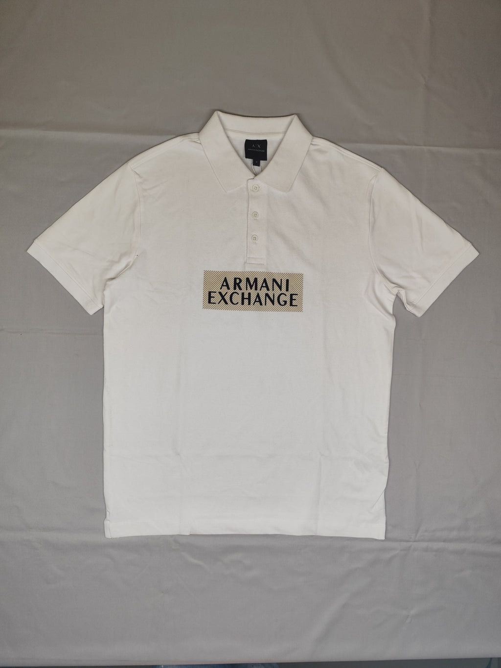 ARAMANI EXCHANGE-POLO T SHIRT-WHITE-1386-