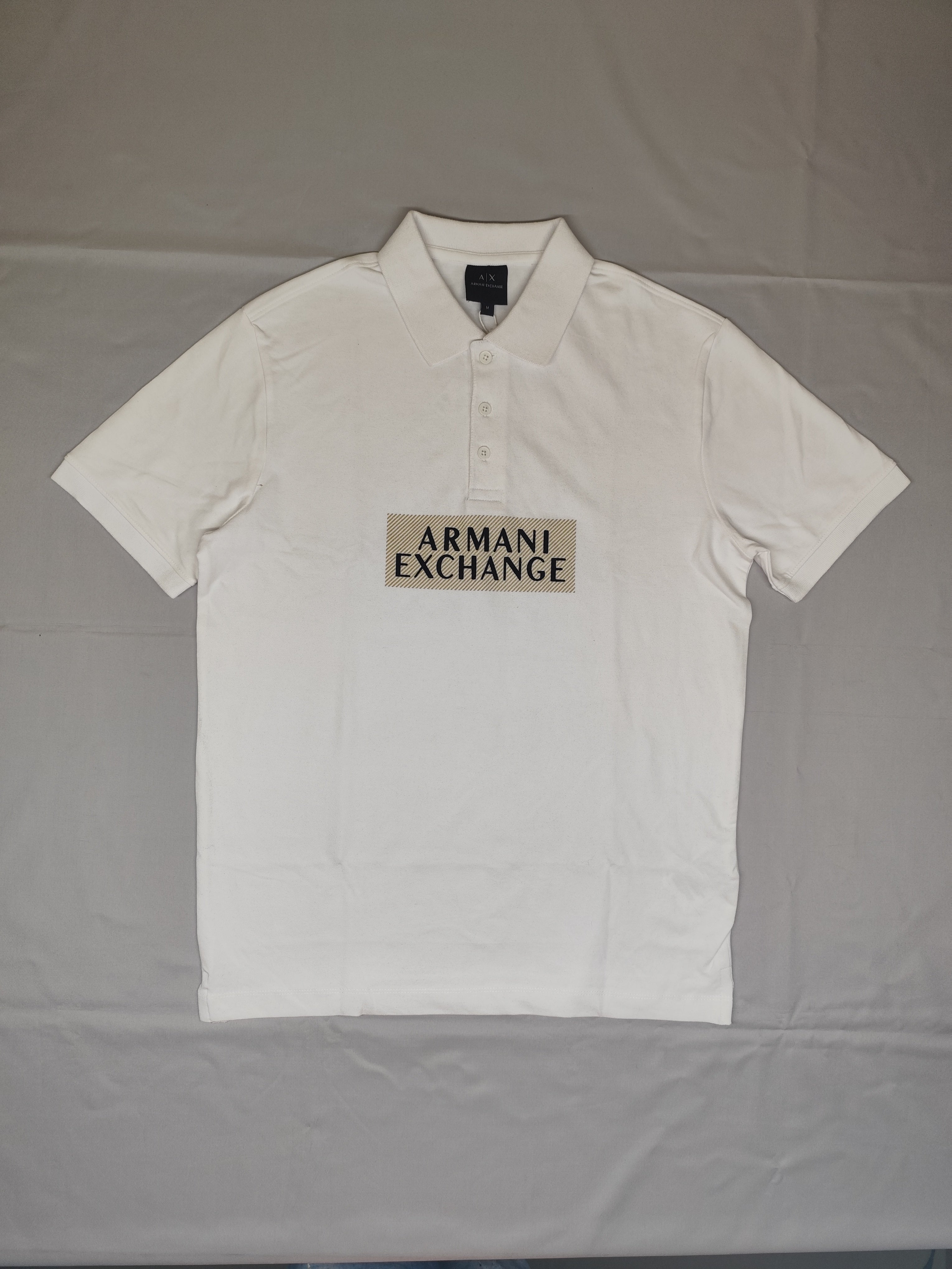 ARAMANI EXCHANGE-POLO T SHIRT-WHITE-1386-