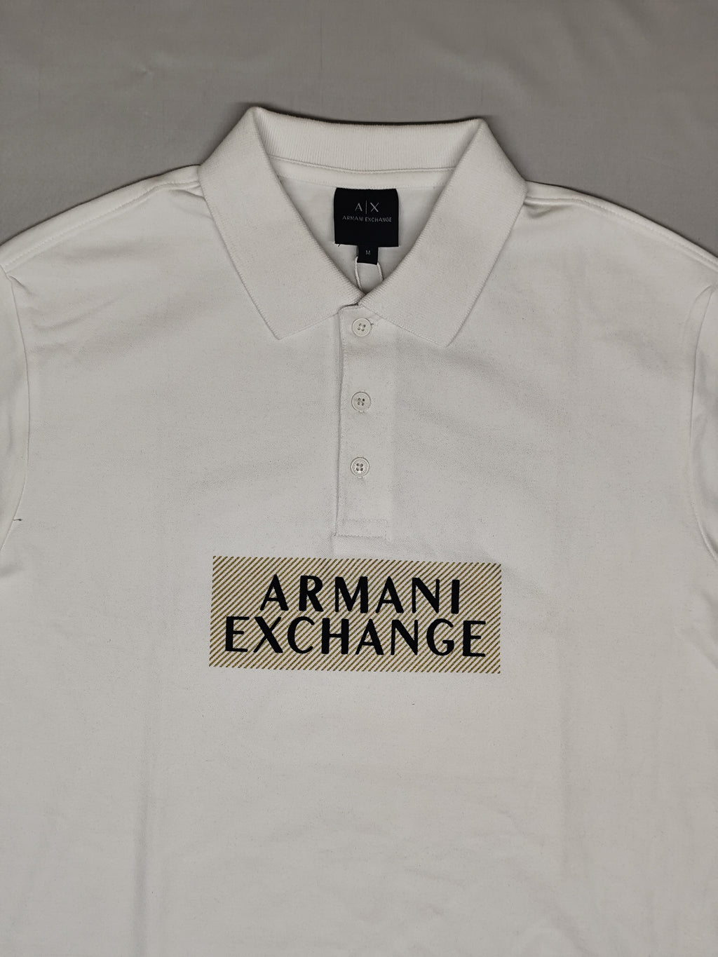 ARAMANI EXCHANGE-POLO T SHIRT-WHITE-1386-