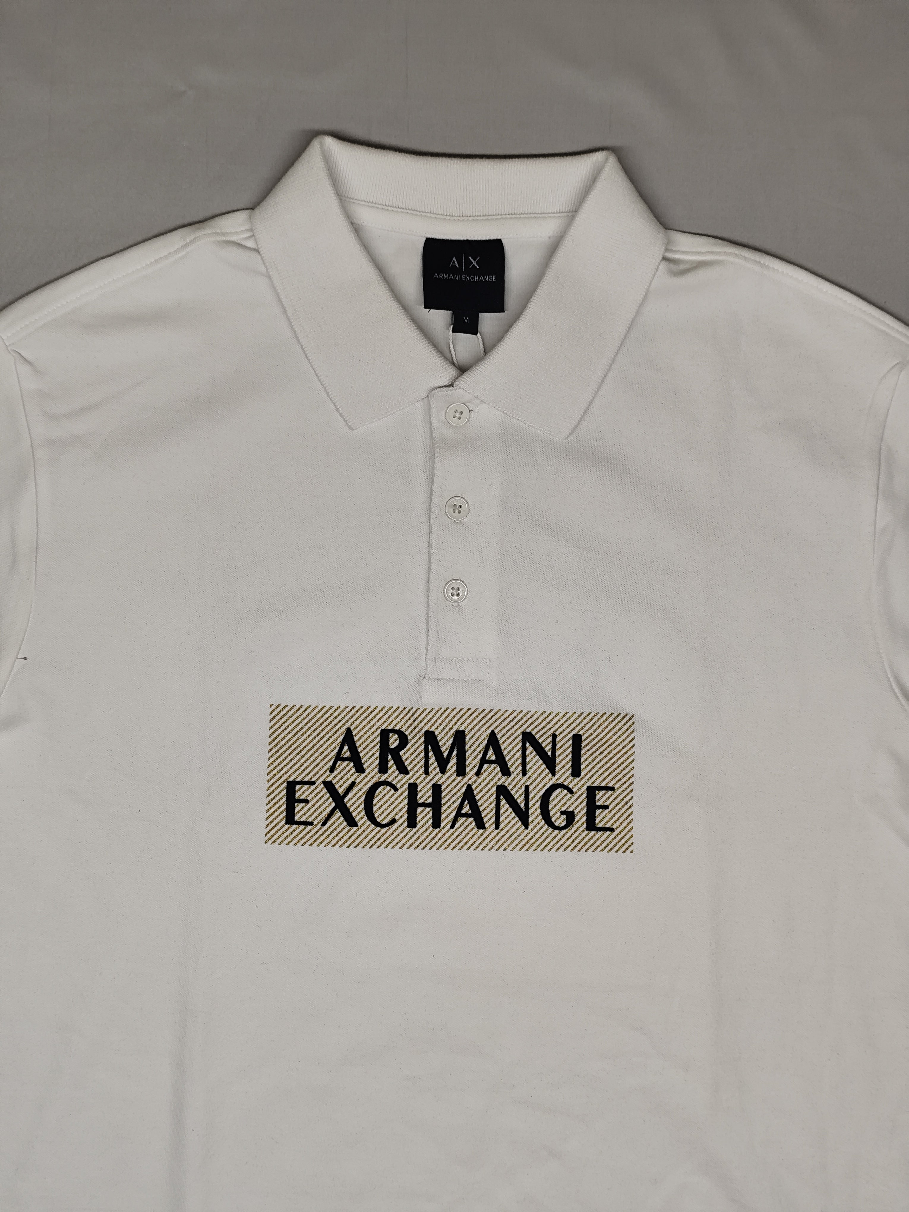ARAMANI EXCHANGE-POLO T SHIRT-WHITE-1386-