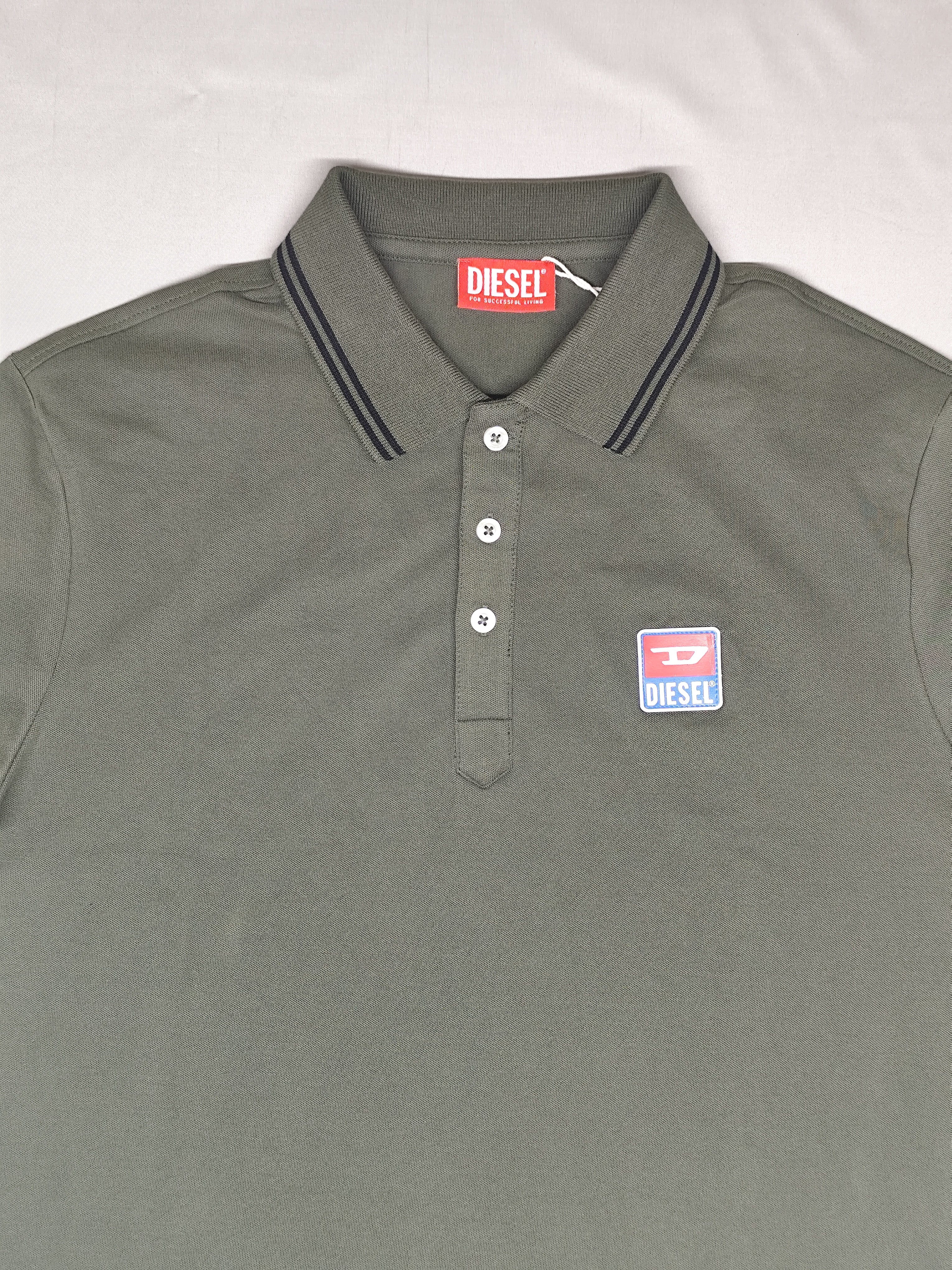 DIESEL-POLO T SHIRT-OLIVE-1385-